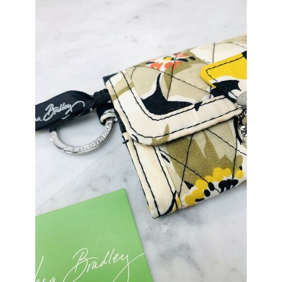 Vera Bradley Quick Swipe ID Dogwood Yellow Black Floral Wallet 12425-134 NWT - Picture 5 of 6